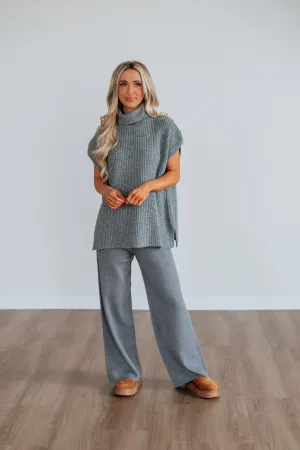 Textured Fabric Simple Comfort Kara Two-Piece Sweater Set