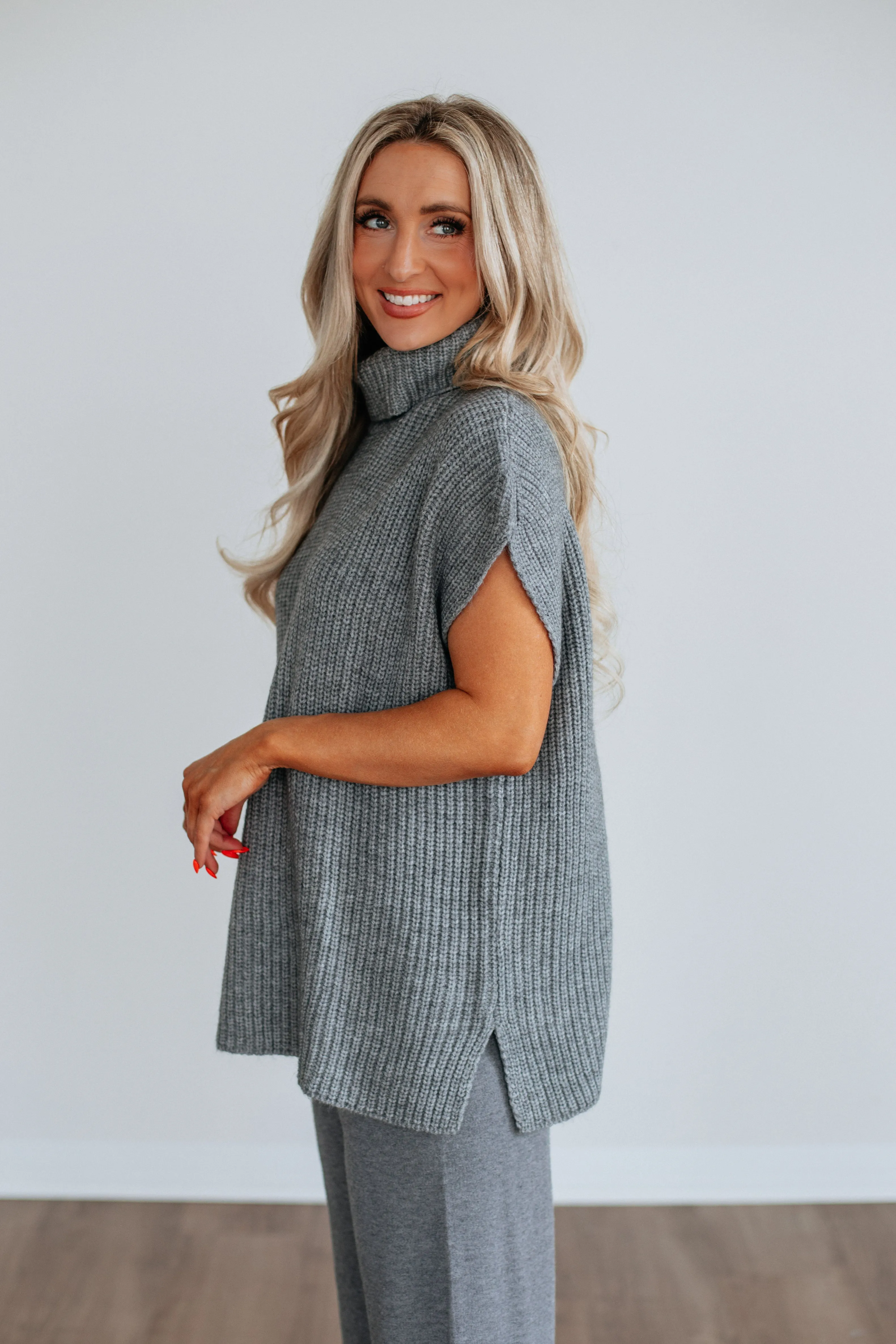 Relaxed Style Loopback Fabric Kara Two-Piece Sweater Set