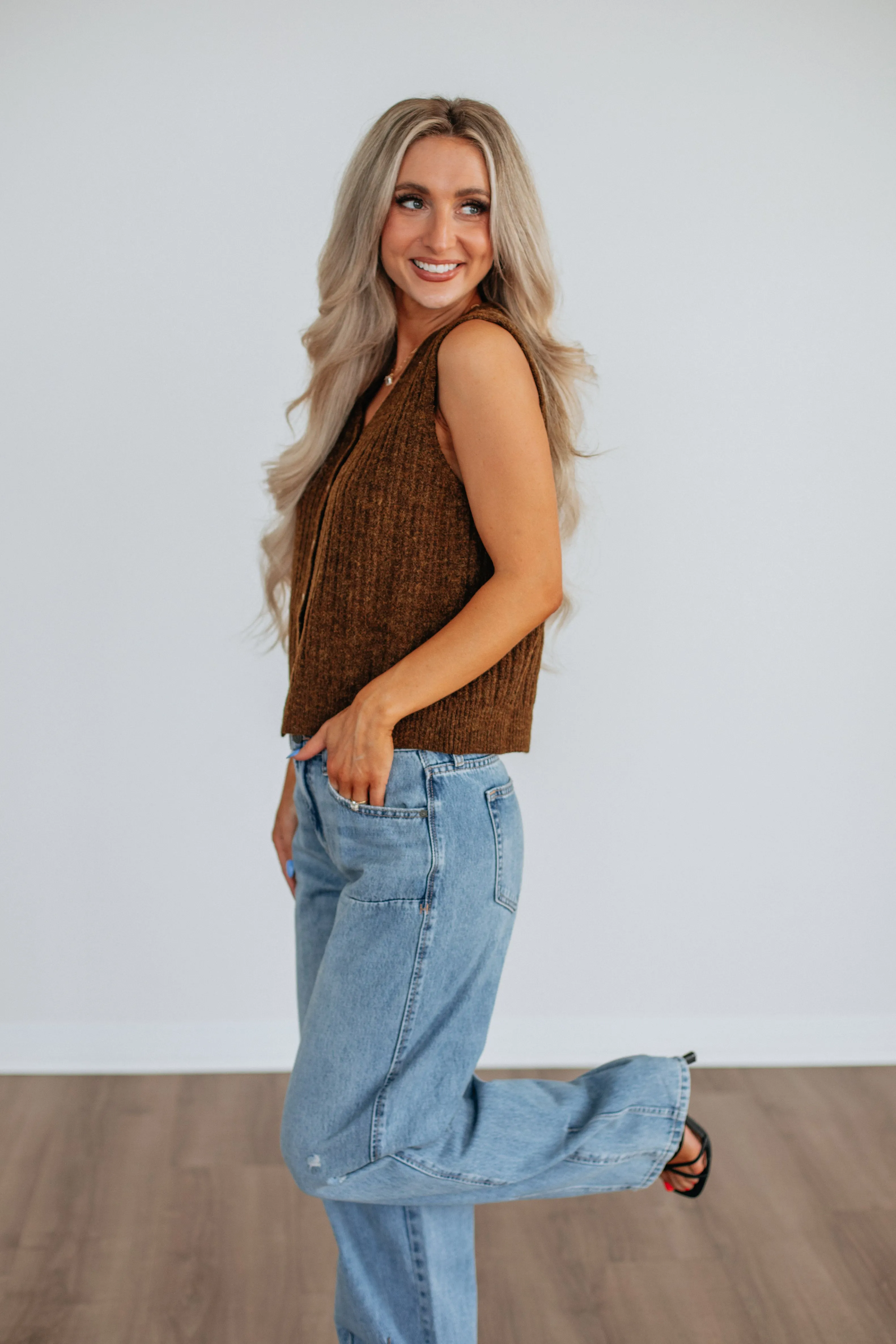 Mina Sweater Vest - Bark Trendy Winter