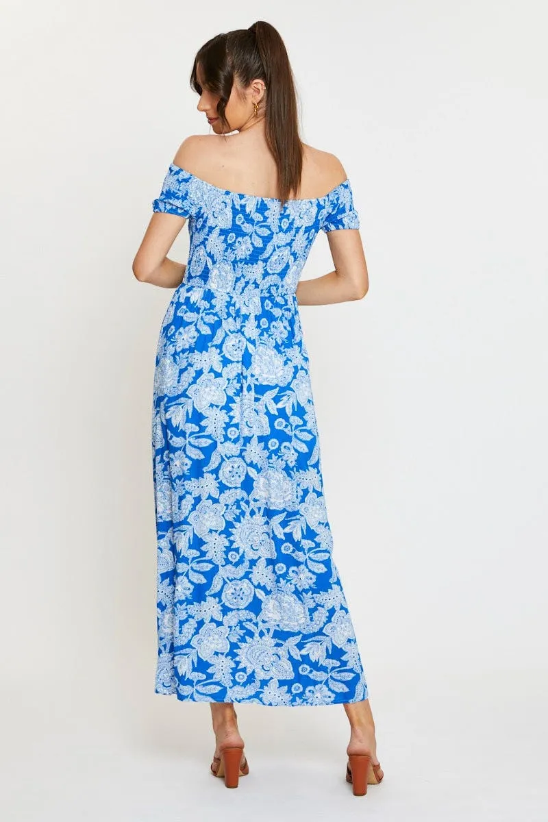 Beautiful event maxi Print Maxi Dress Off Shoulder Evening