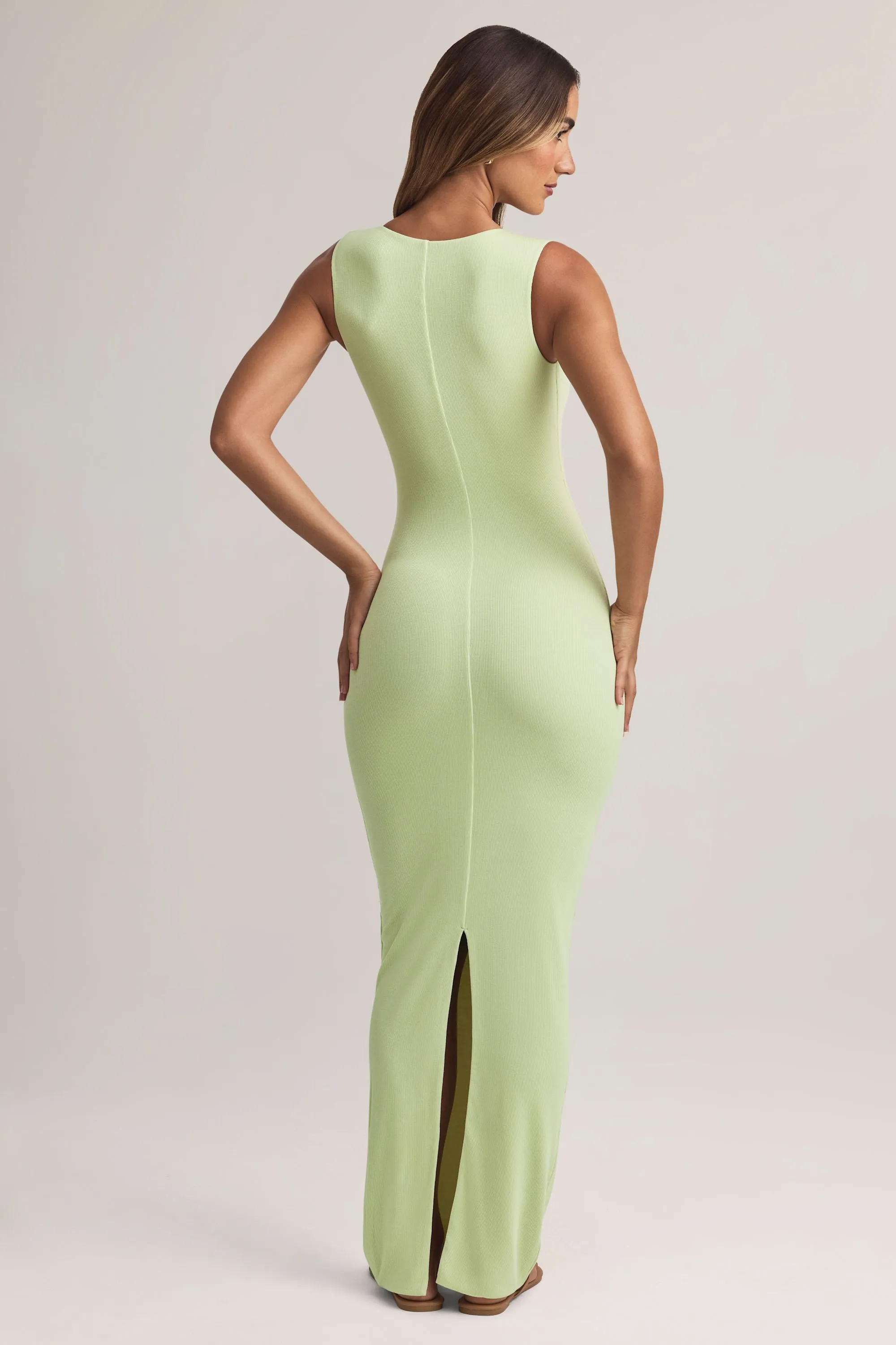 Modal Button-Detail Maxi Dress in Sage Green Net Glow The lightweight fabric of this dress ensures it is breathable and comfortable in any weather