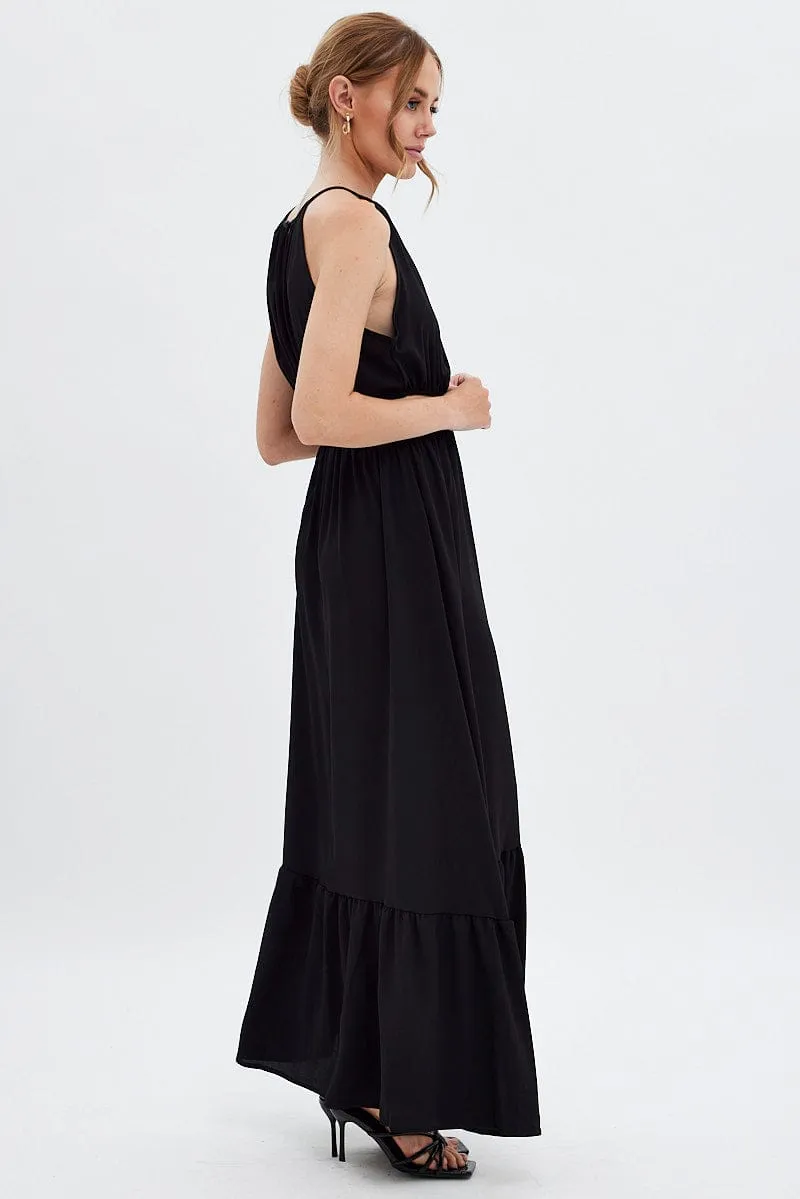 Black Cutout Maxi Dress Opal Shine This maxi dress creates an elegant silhouette without sacrificing comfort