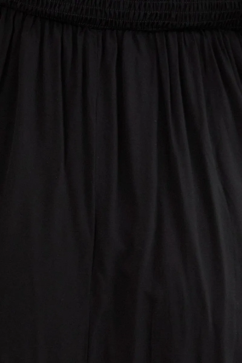Snow Path Comet Tail Black Midi Dress Square Neck Sleeveless
