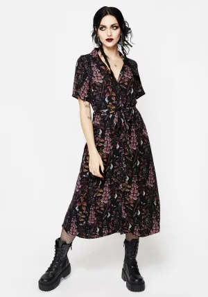 Versatile midi for travel Foxglove Midi Shirt Dress