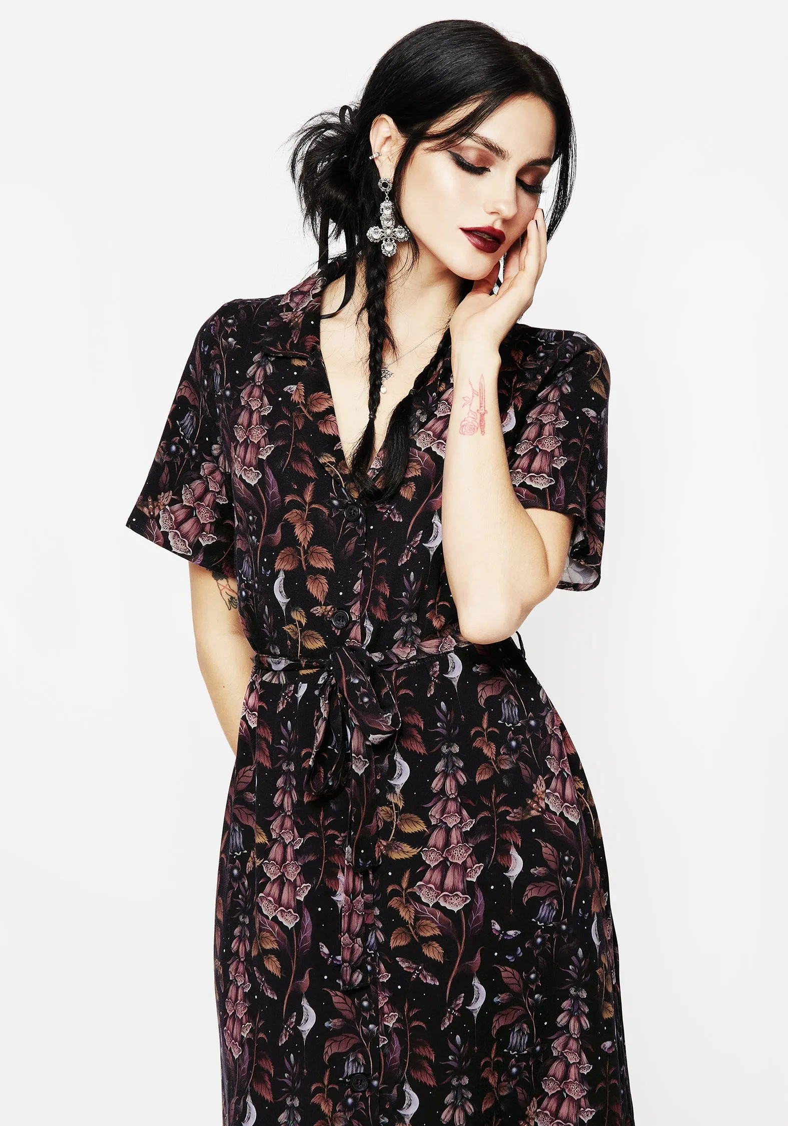 Foxglove Midi Shirt Dress Low Maintenance