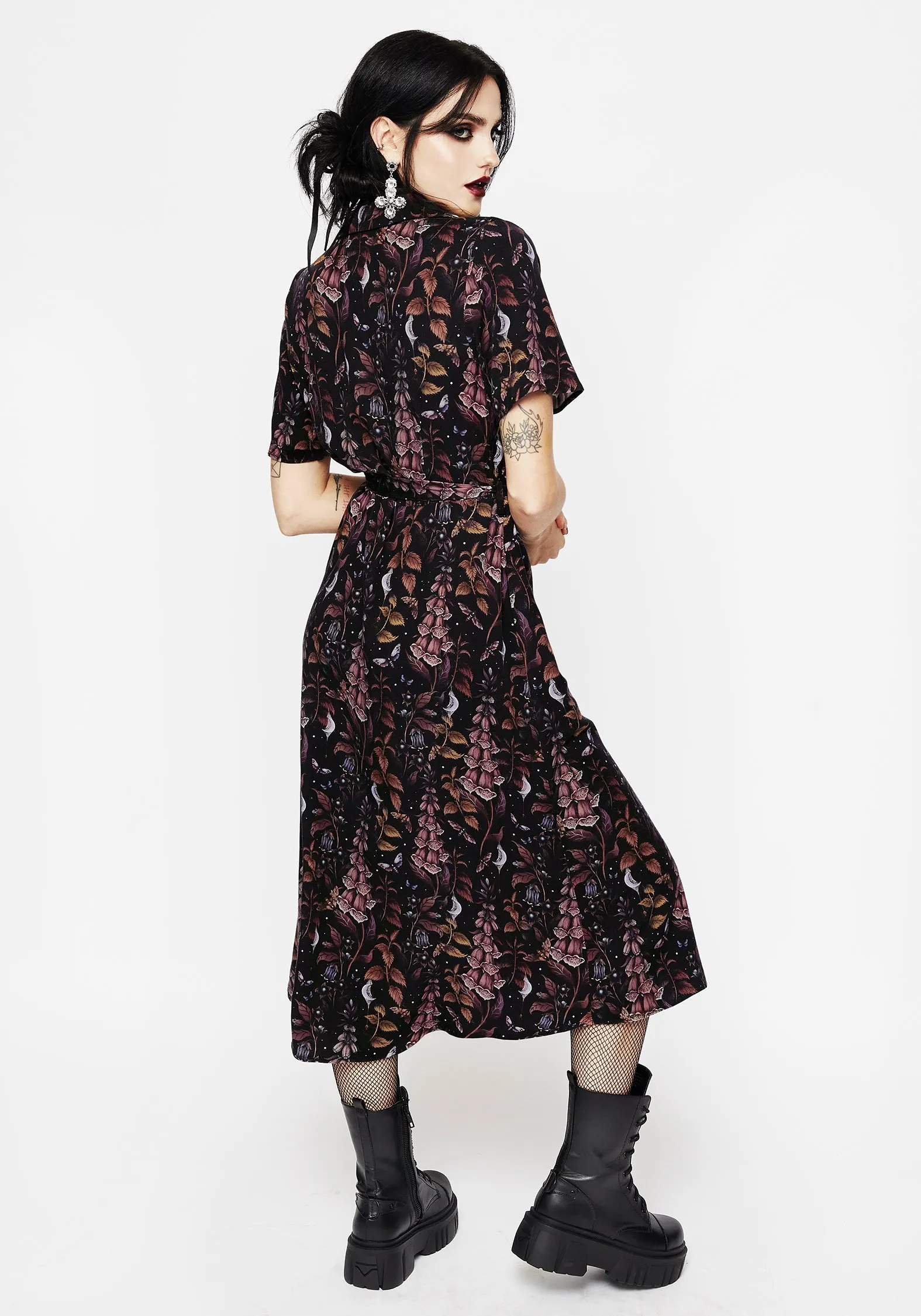 Book Cafe Foxglove Midi Shirt Dress