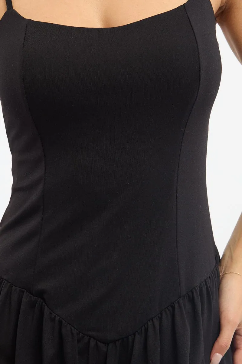 Party Proof Black Bubble Mini Dress Supersoft