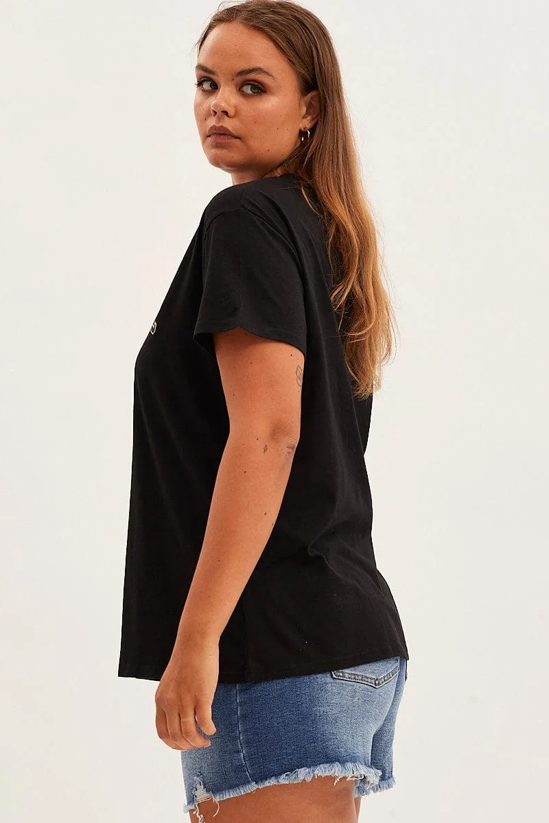 Black Short Sleeve La Bike T-shirt Cozy Design Customer Favorite