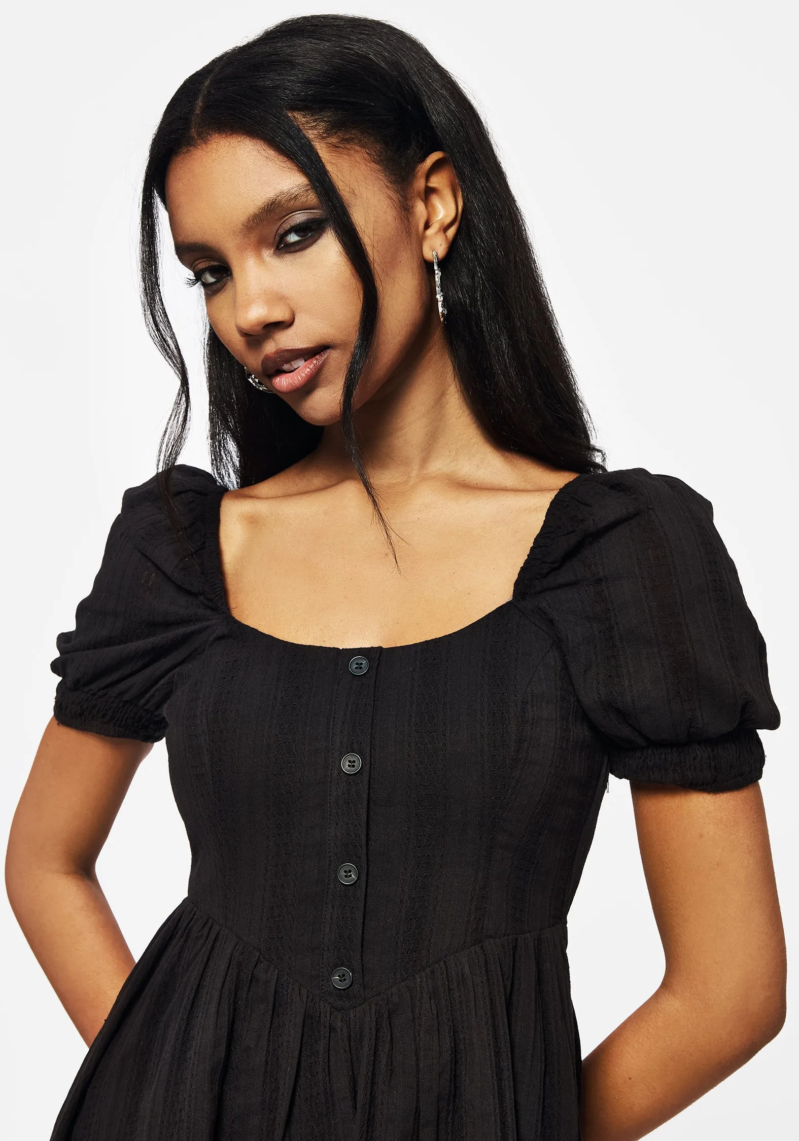 Play Mode Show Skin Marcia Broderie Mini Dress