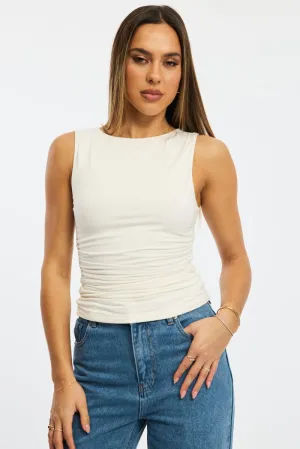 White Supersoft Tank Sleeveless Stylish Jumper
