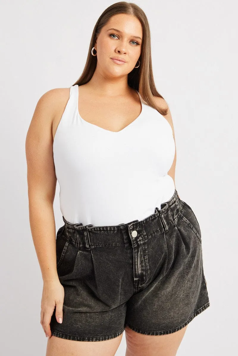 White Tank Top V Neck Supersoft Team Vibe Soft Pants