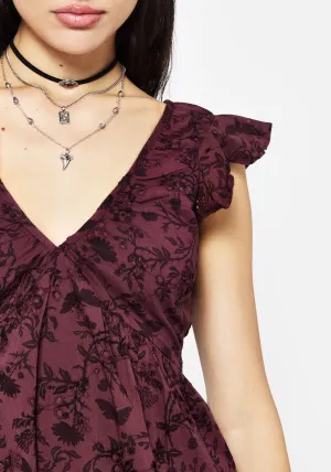 Light and Breezy Morgana Cotton Broderie Frill Sleeve Mini Dress
