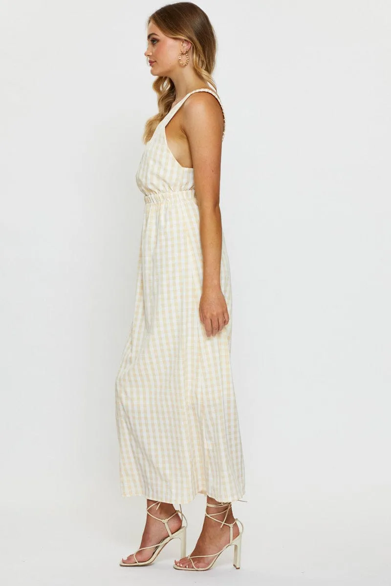 Port Lane The elegant cut of this dress highlights your figure while offering plenty of room to move Check Maxi Dress Sleeveless