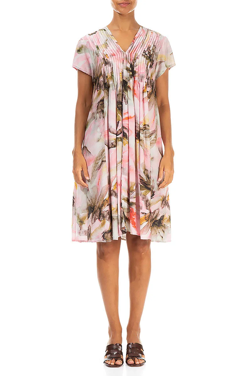 LowProfile Tagless Labeling Romantic Front Tucks Oasis Silk Bamboo Dress