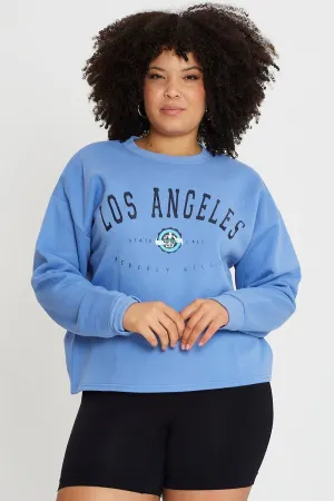 Functional Wear quick-drying Mid Blue Sleeve Sweatshirt California Crew Neck Long