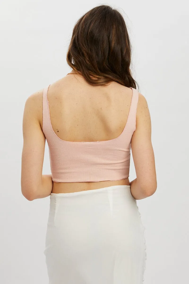 Smart Look SmoothGripFastenings Pink Square Neck Tank