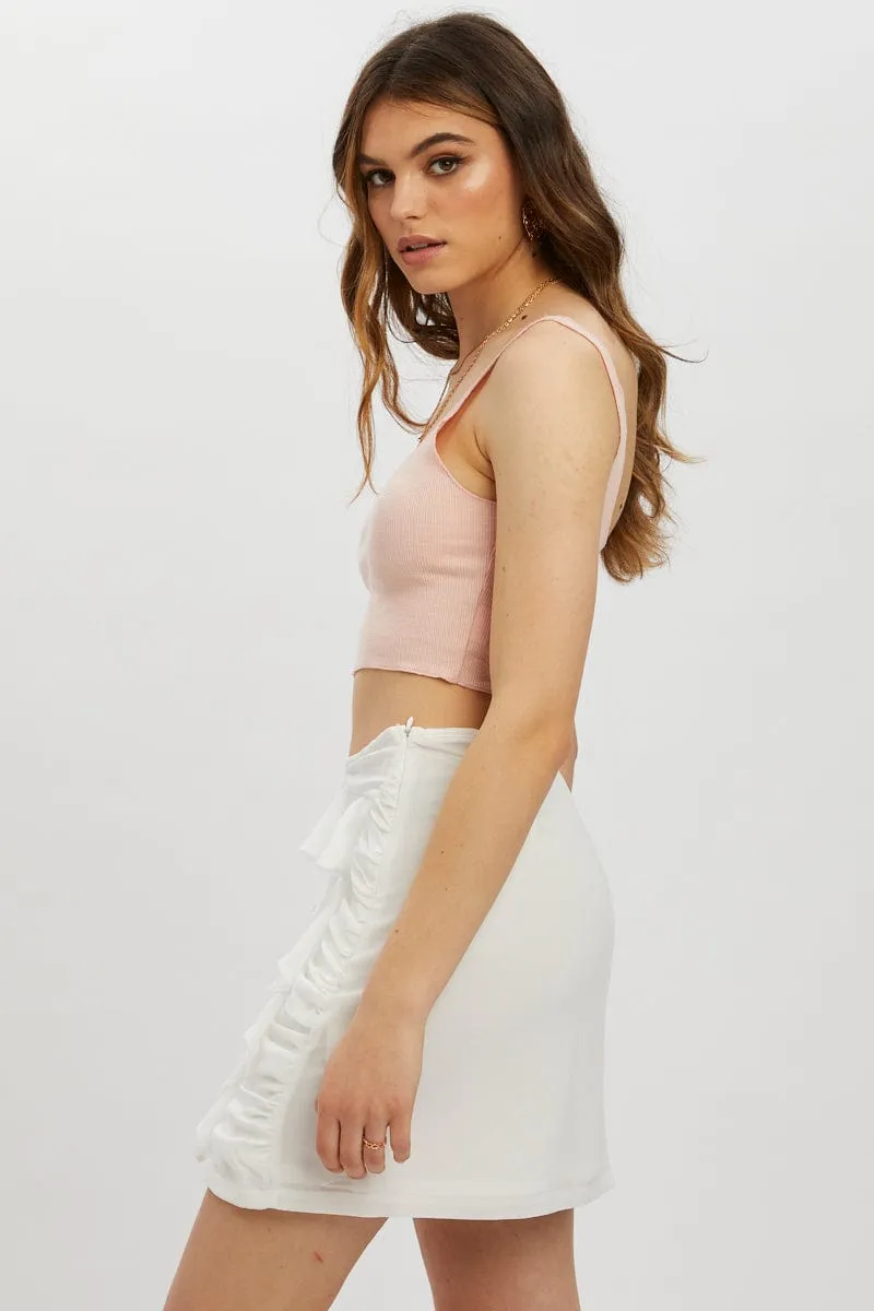 ZeroChafeSeams Pink Square Neck Tank
