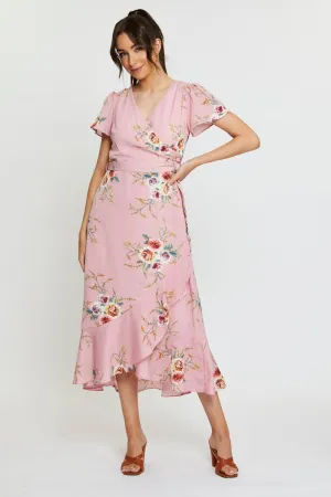 Inner peace Print Wrap Dress Midi
