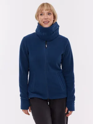 Young Edge Heska Wrap-Neck Zip-Up - Blue