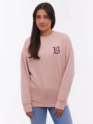 Erlna B Crew Neck - Pink Elegant Top