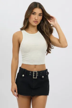 Hypoallergenic Fibers OdorResistantClothing Grey Tank Top Rib