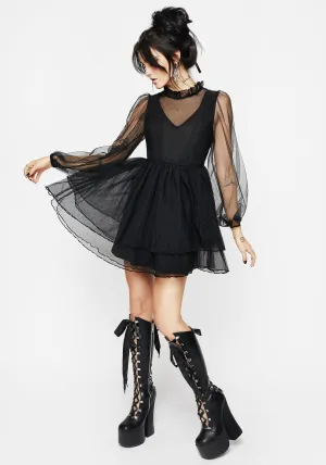 Headhunter Frill Neck Mini Dress Energy Wear Evening Glow