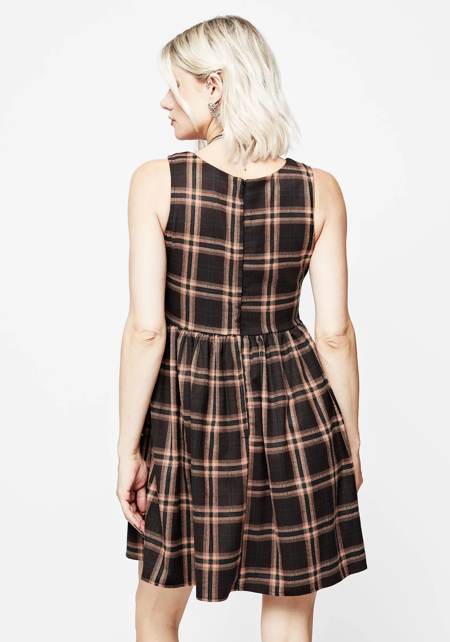 Ambrose Check Mini Dress Romantic Vibes