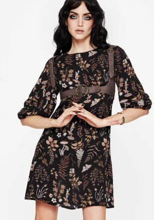 Luthien Shoulder Button Detail Mini Smock Dress Timeless Wear Light Beat