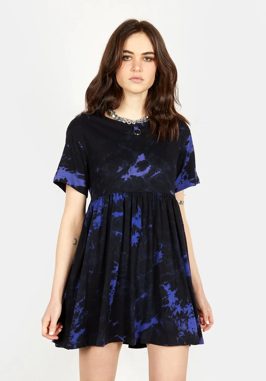 Flatlock Seams Purple Haze Skater Dress