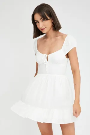 White Fit And Flare Dress Mini Weekend Look