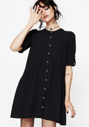 Arden Button Down Mini Smock Dress Casual day dress Easy Fit