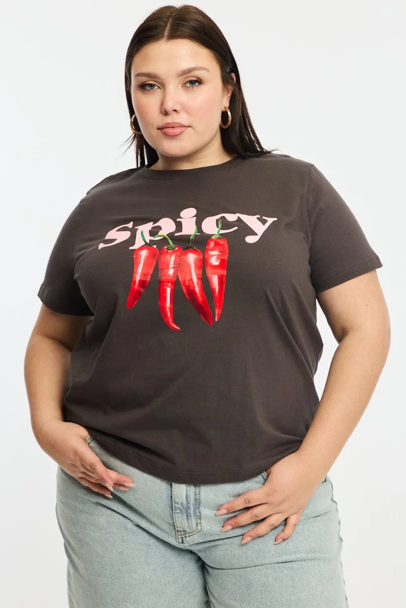 Minimalist Apparel Grey Spicy T-shirt