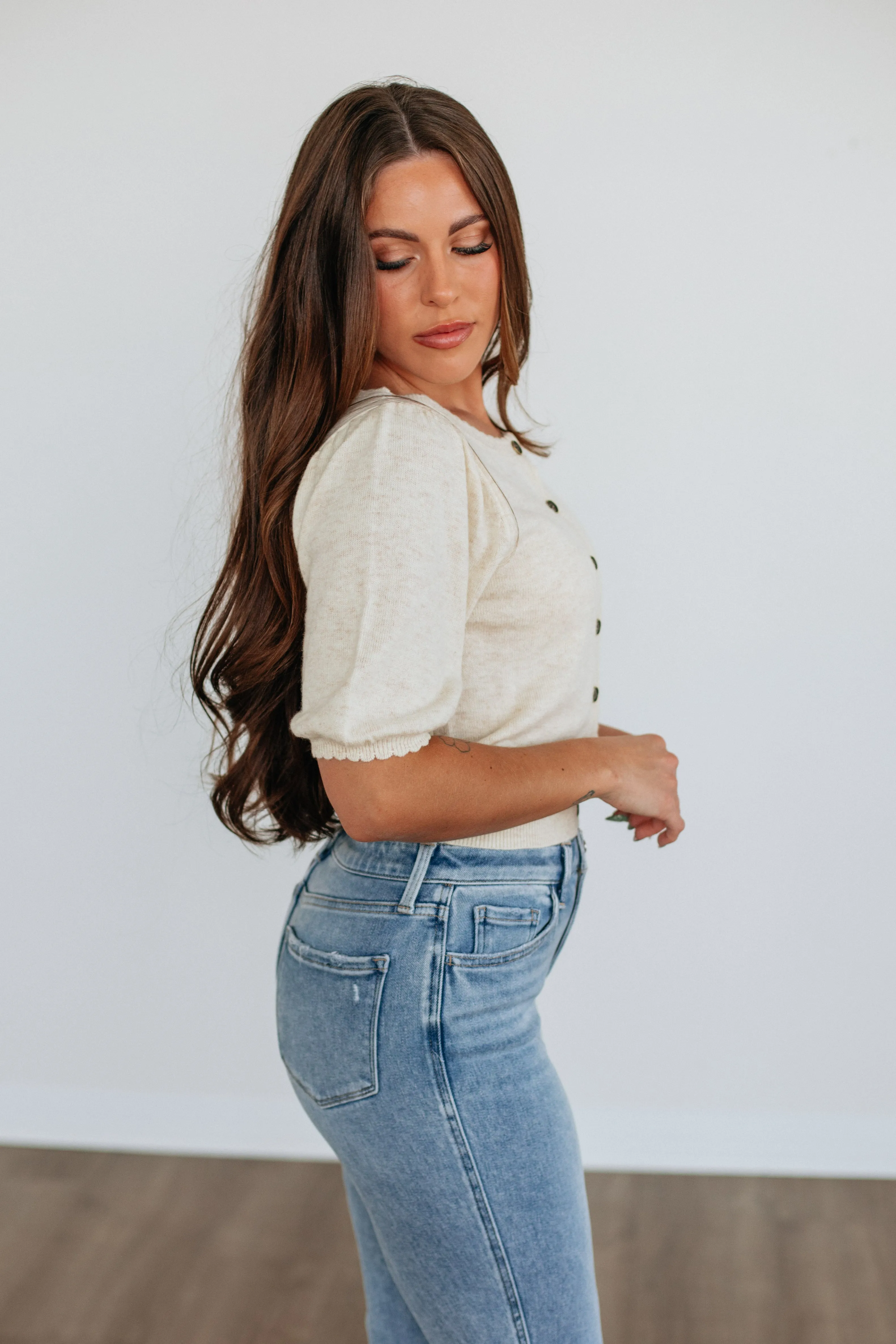 Ultimate Warmth Neriah Cardigan Top - Beige