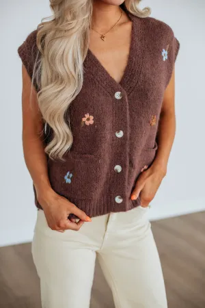 Alva Floral Sweater Vest Snuggle Ready