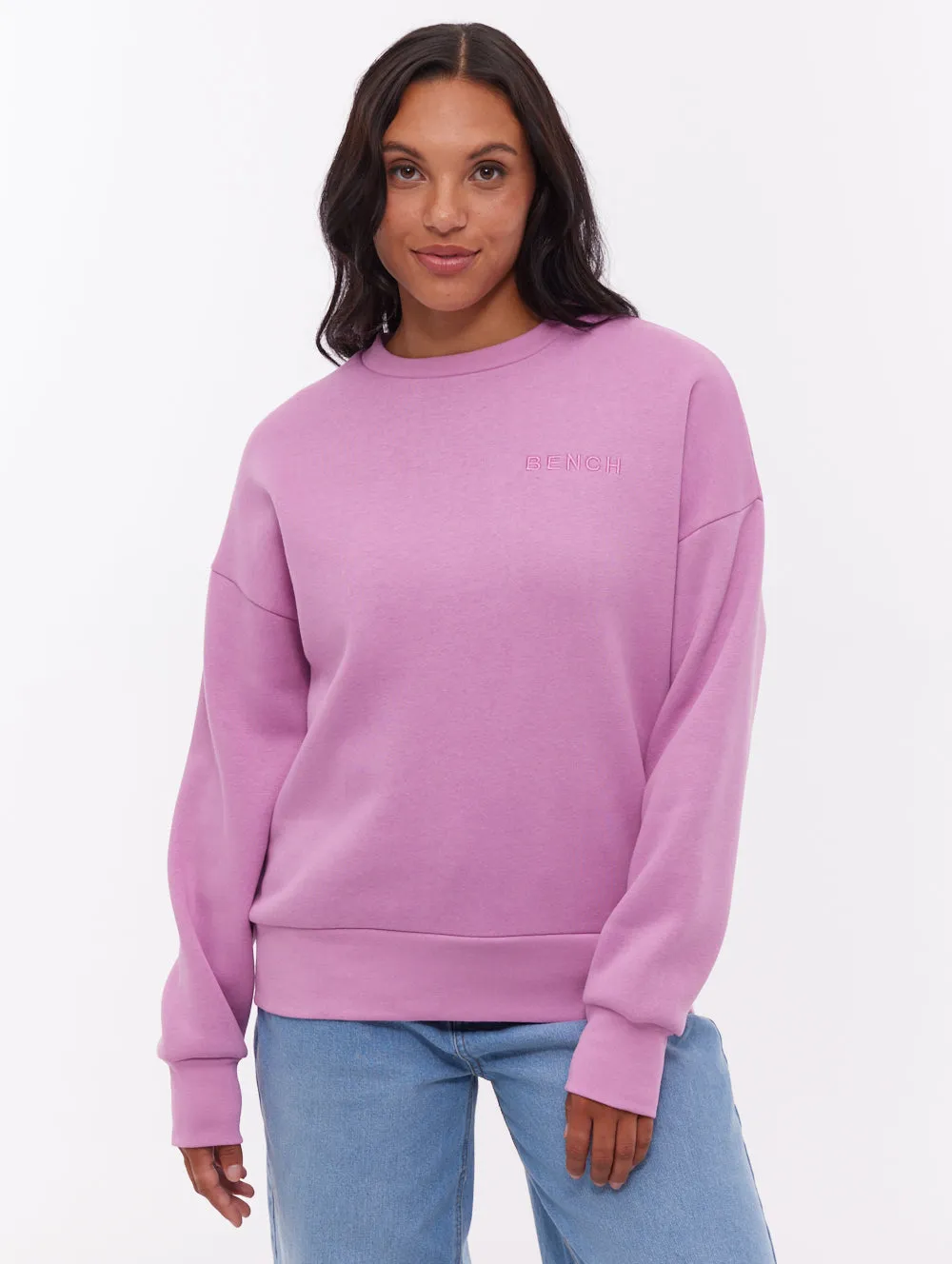 Joda Vertical Logo Crew Neck - Pink Grace Ease QuickDryTechnology
