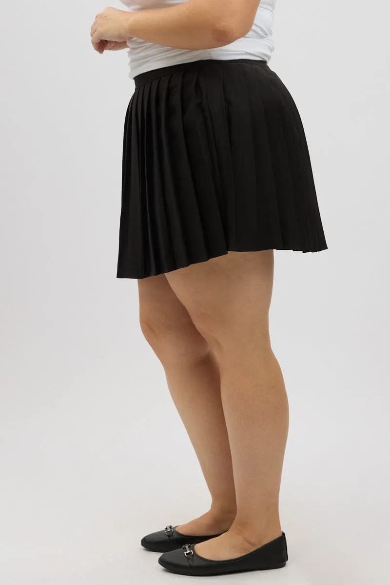 Black Tennis Skirt Minimal Design