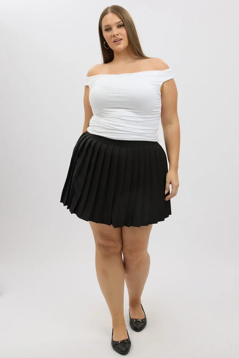 Breathable Feminine Charm Black Tennis Skirt