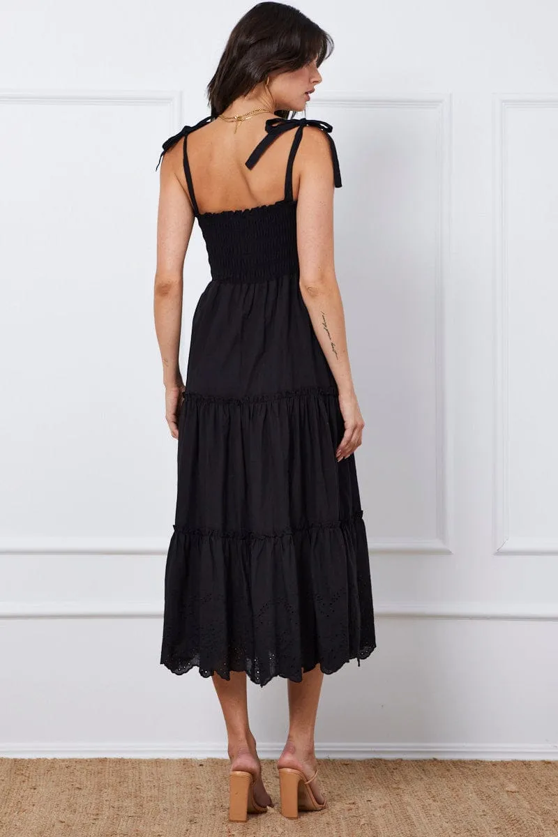Ruby Shine Paper Glow Black Maxi Dress Sleeveless