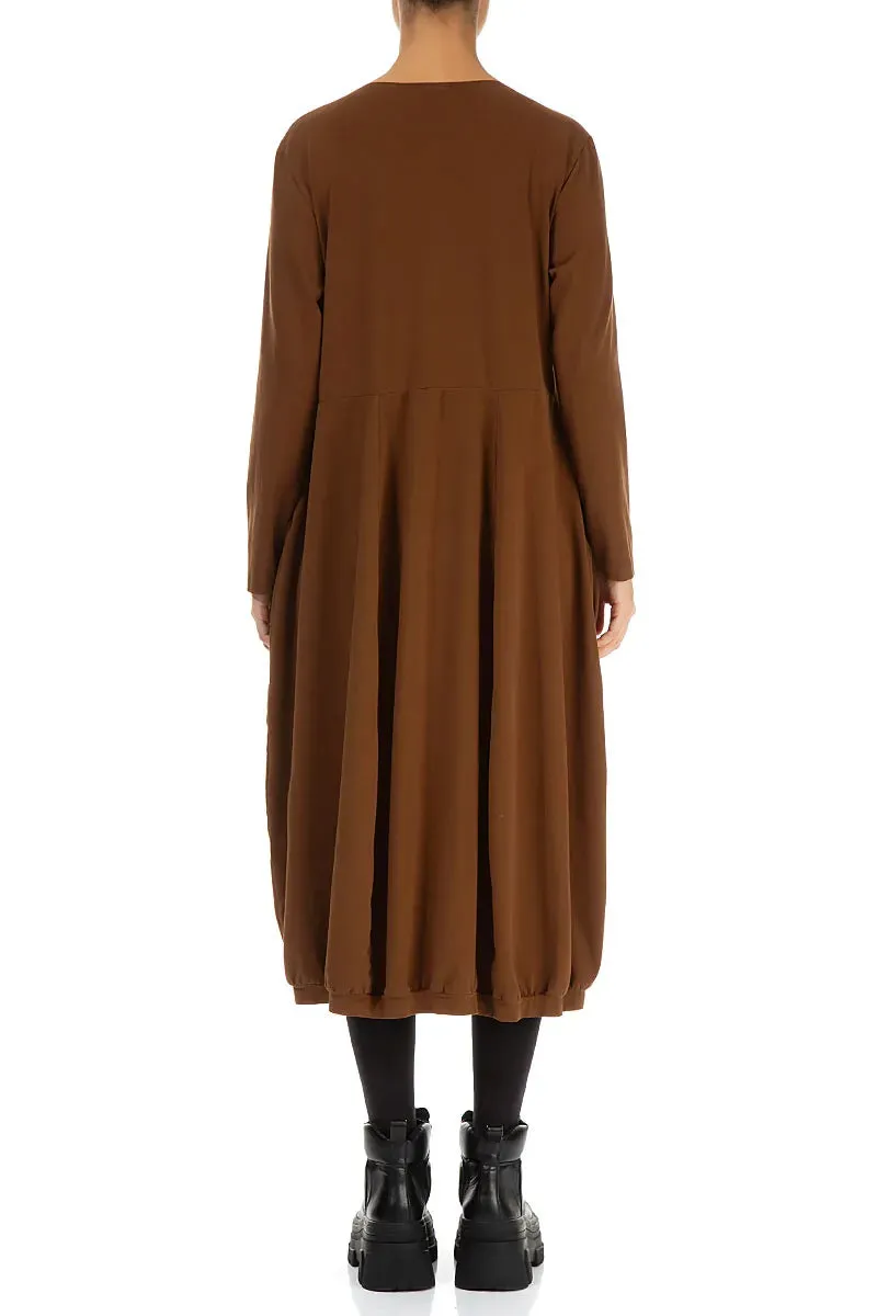 V-Neck Aged Copper Cotton Dress MoistureControl Lining