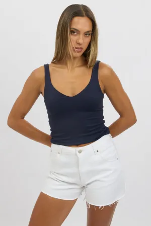 FourWayStretchClothing Blue Tank Top V Neck Supersoft