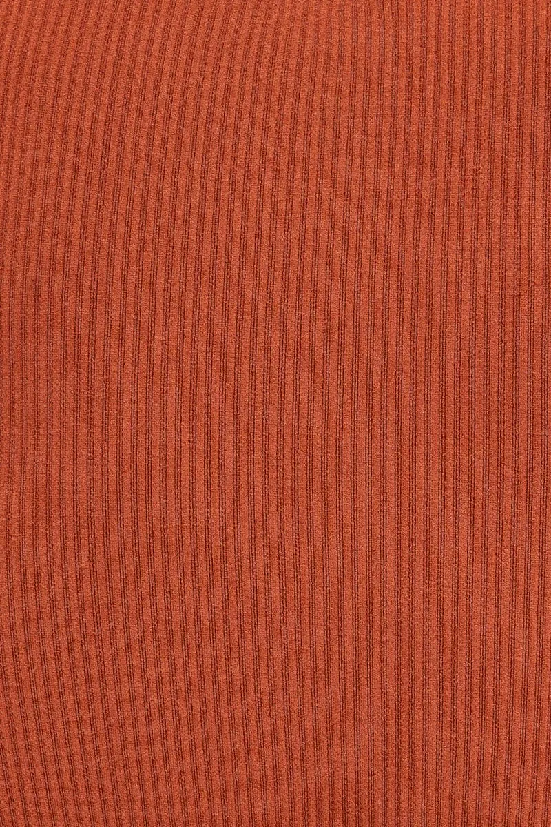 Thin Core Office Mood Brown Tank Top Sleeveless Crew Neck