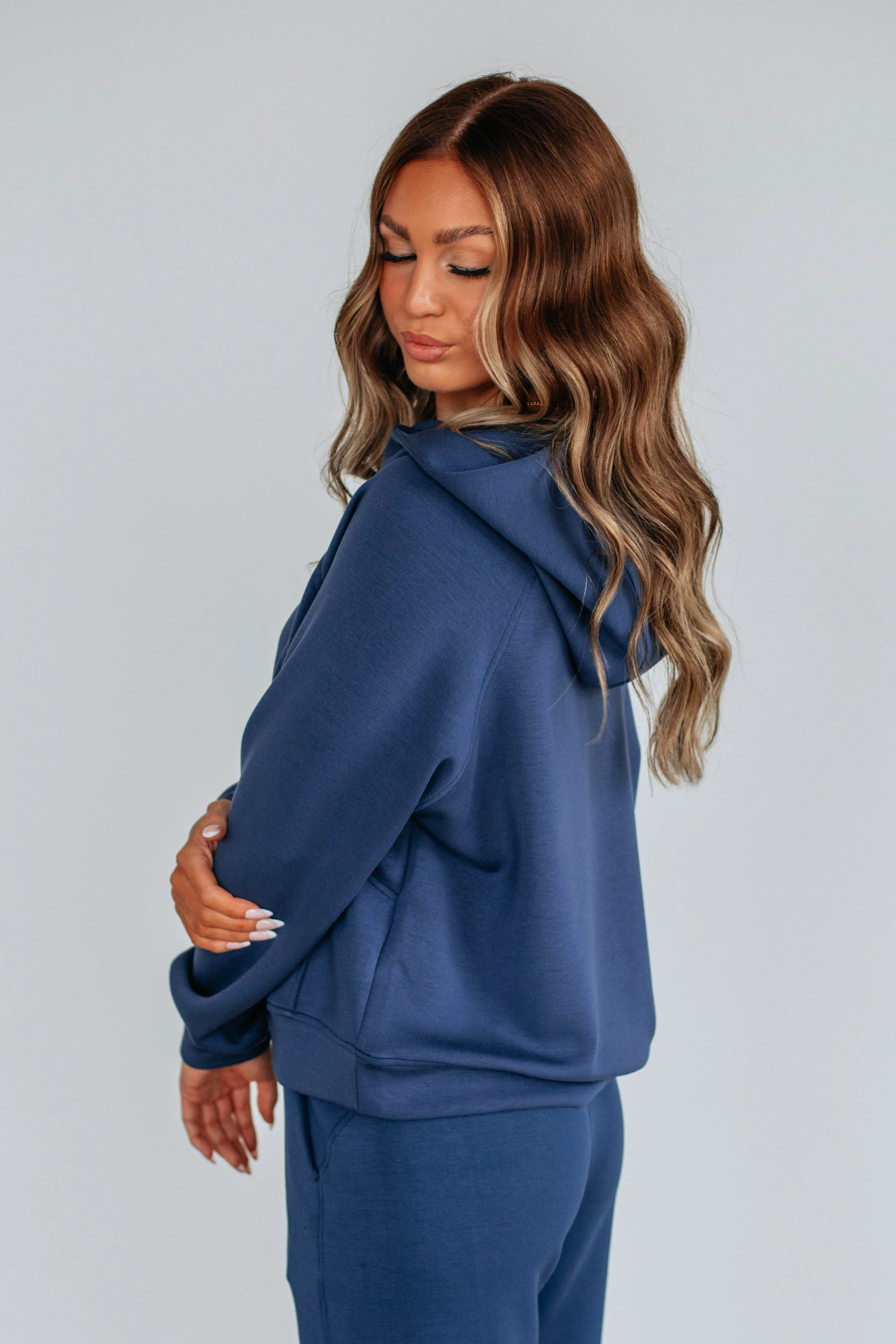 Aubrie Half-Zip Pullover - Navy casual fun OdorControl Treatment