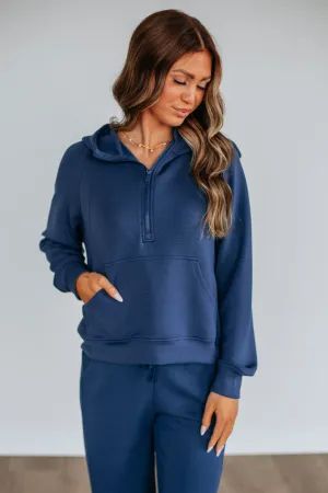 SmoothZipper Aubrie Half-Zip Pullover - Navy