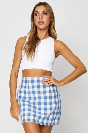 Fall Favorite Check Mini Skirt High Rise