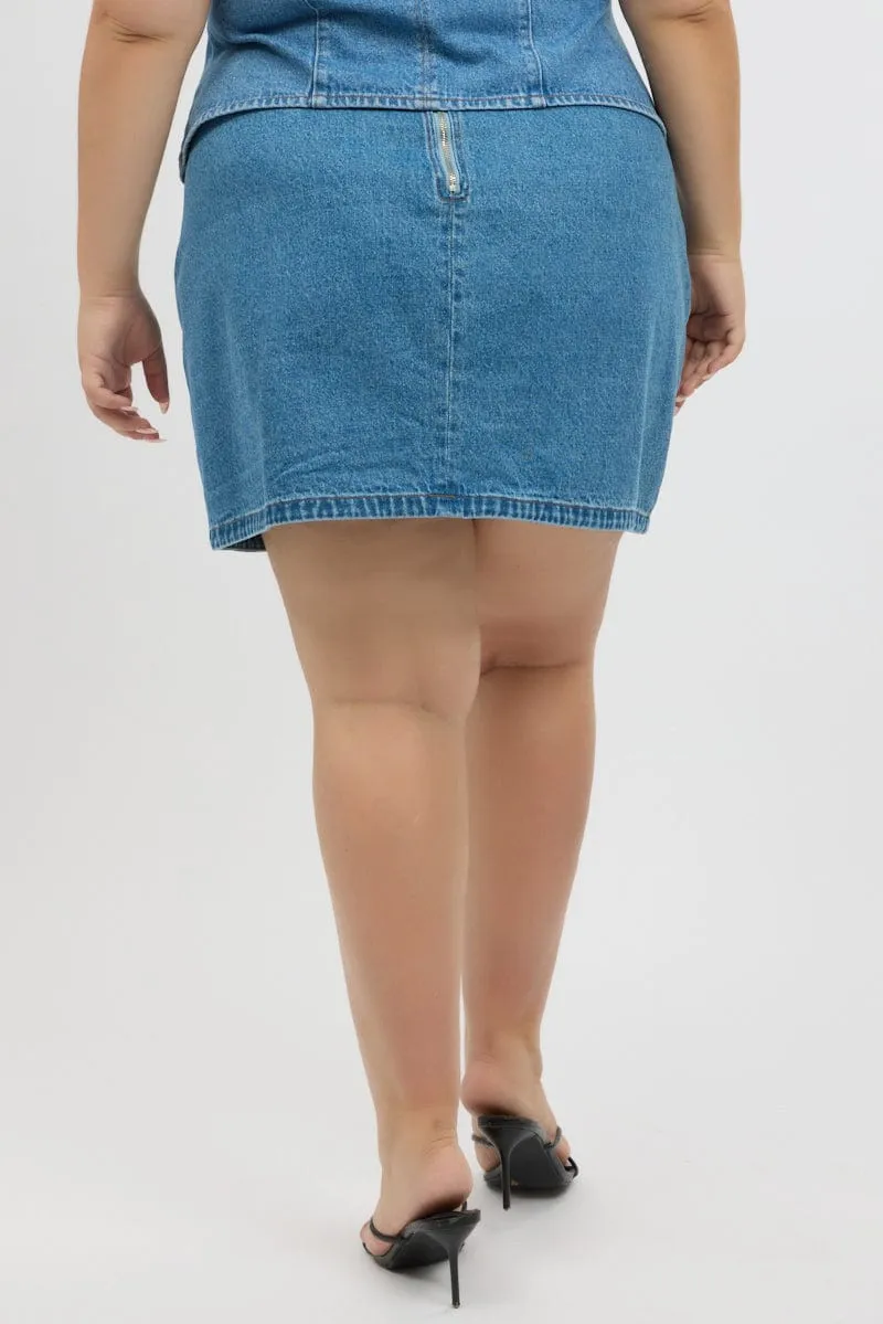 Denim A Line Topstitch Mini Skirt Contemporary Mood Mood Outfit