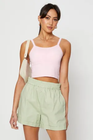 Opaque Core Team Vibe Pink Singlet Top Seamless Crop