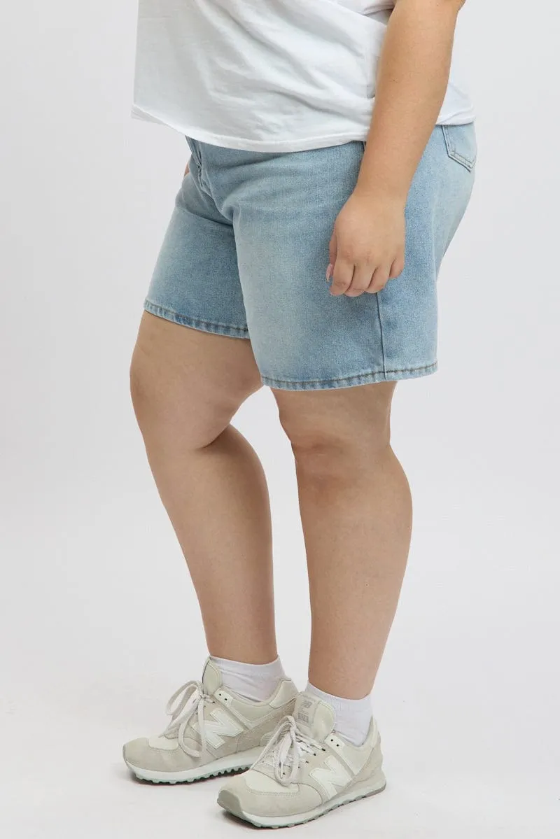 Eco-Friendly Material Denim Jort Shorts High Rise