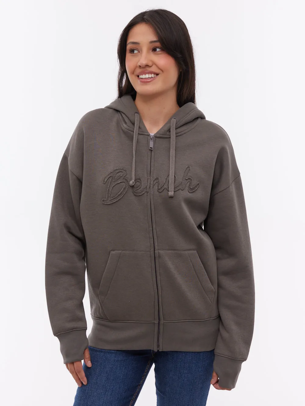 Data Mode Boho Free Kingra Oversize Zip-Up Hoodie - Grey