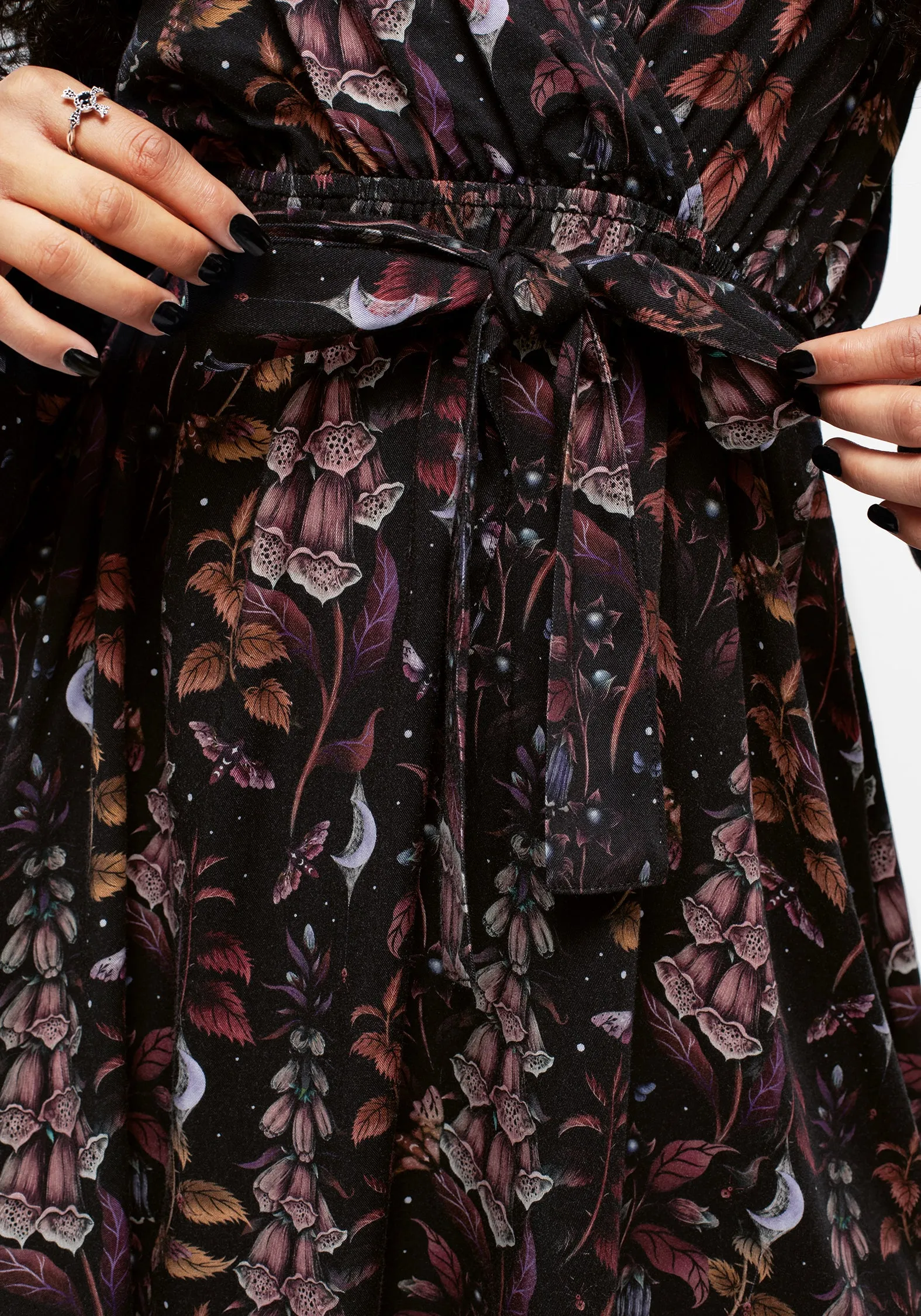 Foxglove Mini Wrap Dress Glow Heat Romantic Vibes