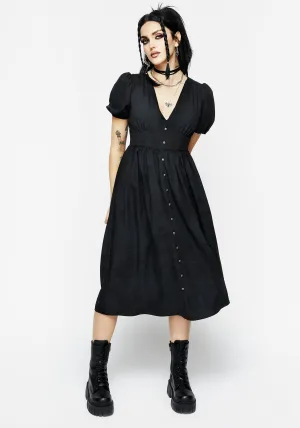 Gladys Button Front Midi Dress Plaza Walk